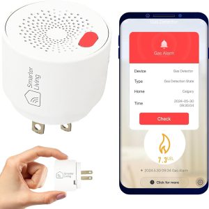 Smarter Living - WiFi Gas Alarm Leak Detector for Natural Gas, Propane